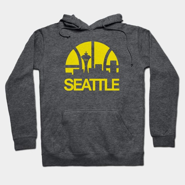 Defunct Seattle Supersonics Skyline Hoodie by LocalZonly